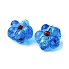 Handmade Silver Foil Glass Lampwork Beads FOIL-T001-02H-3