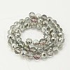 Electroplate Glass Beads Strands EGLA-J015-8mm-01-2