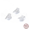 Anti-Tarnish Rhodium Plated 925 Sterling Silver Ice Pick Pinch Bails STER-I017-098P-4