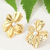 304 Stainless Steel ABS Plastic Pearl Stud Earrings for Women EJEW-U046-12B-G-3