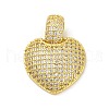 Brass Pendants with Cubic Zirconia KK-D536-04G-1