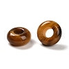 Natural Tiger Eye European Beads G-R488-02G-3