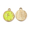 PVD Vacuum Plating 201 Stainless Steel Enamel Pendants STAS-J401-VC946-1