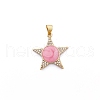 Brass Micro Pave Cubic Zirconia Pendants PW-WG86117-04-1