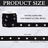 CHGCRAFT 6.25 Yards Cotton Ribbon with Silver Color Plated Eyelets OCOR-BC0006-75C-2