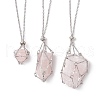 Non-Tarnish 3Pcs 3 Styles 304 Stainless Steel Cable Chain Macrame Pouch Empty Stone Holder Necklace Making NJEW-JN04973-2