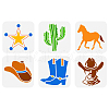 6Pcs 6 Styles MexicanTheme PET Hollow Out Drawing Painting Stencils DIY-WH0394-0016-1