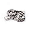 304 Stainless Steel Pendants STAS-G285-16AS-3