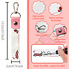 PU Leather & Cotton Name Marker Keychain AJEW-WH0514-007-2