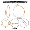 Beebeecraft 3 Pairs Brass Hoop Earrings for Women EJEW-BBC0001-66G-04-2