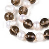 Transparent Glass Beads Strands PEAR-N019-07-4