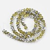 Electroplate Transparent Glass Beads Strands EGLA-A034-T3mm-M04-2