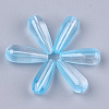 Transparent Spray Painted Glass Beads GLAA-S183-23C-1