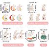 CHGCRAFT 64Pcs 16 Style Alloy Enamel Pendants ENAM-CA0001-33-2