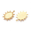304 Stainless Steel Pendant Cabochon Settings STAS-T065-90G-2