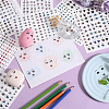 CRASPIRE 8 Sheets 8 Styles Eye Pattern Ceramics Clay Water Transfer Paper STIC-CP0001-16-4