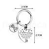 Unicraftale 4Pcs Stainless Steel Heart Lettering Pendants Keychain KEYC-UN0001-19-2