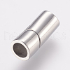 304 Stainless Steel Magnetic Clasps with Glue-in Ends STAS-E138-04P-2