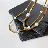 Mother's Day Jewellery Shimmering Natural Freshwater Pearl & Synthetic Non-magnetic Hematite Beaded Necklaces MF6958-3