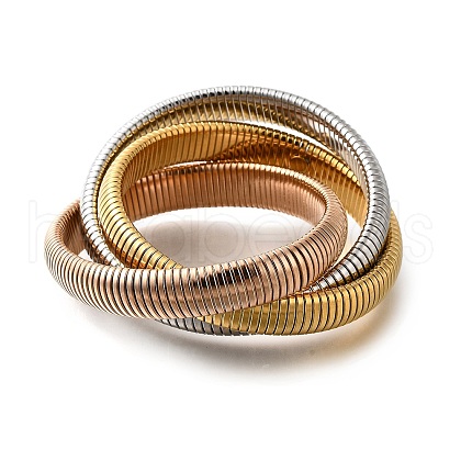 304 Stainless Steel Stretch Bracelets BJEW-A031-01J-M-1