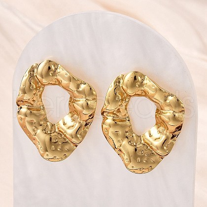 304 Stainless Steel Stud Earrings for Women EJEW-U052-07G-1