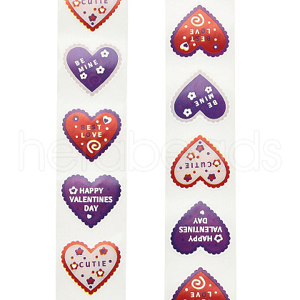 Valentine's Day Theme Heart Paper Picture Stickers STIC-Q015-02A-1