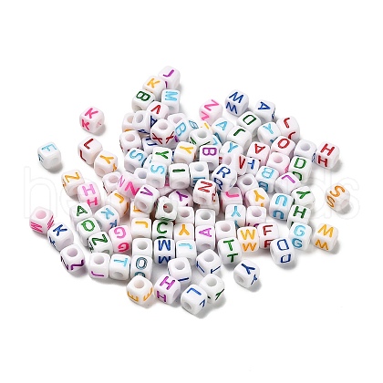 Opaque Acrylic Enamel Beads OACR-A038-01-1