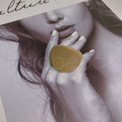 Oval Resin Finger Rings for Women FS-WG3C3F3-08-1