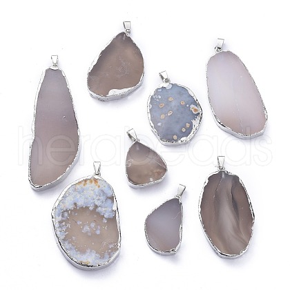 Natural Agate Pendants G-K416-05-1