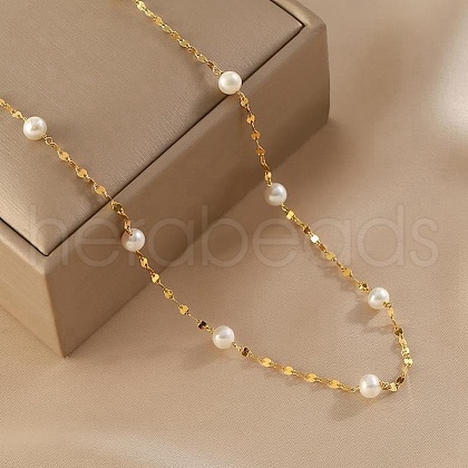 Mother's Day Jewellery Natural Freshwater Pearl Necklaces PW-WG78554-10-1