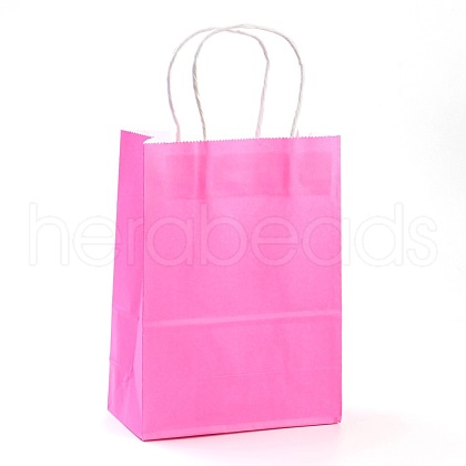 Pure Color Kraft Paper Bags AJEW-G020-D-02-1