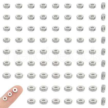 Unicraftale 120Pcs 3 Styles 202 Stainless Steel Beads FIND-UN0016-18-1
