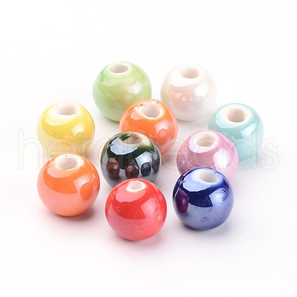Handmade Porcelain Beads X-PORC-D001-16mm-M-1