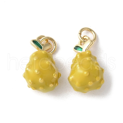 Brass Enamel Pendants KK-A252-38G-07-1