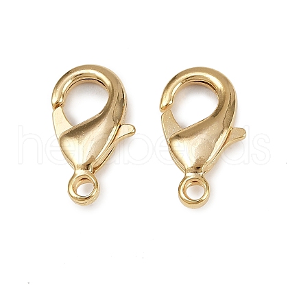 Brass Lobster Claw Clasps KK-903-G01-1