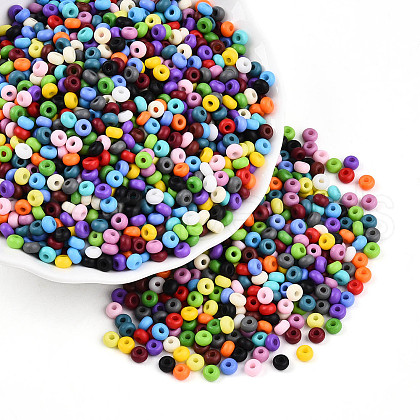 Opaque Colours Glass Seed Beads SEED-N007-07-1