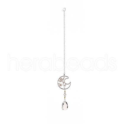 Teardrop Acrylic Beads Big Pendant Decorations HJEW-D029-01P-F-1