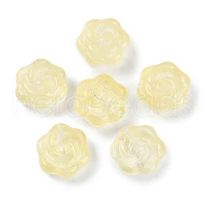 Transparent Spray Paint Glass Beads GLAA-H035-05I-1