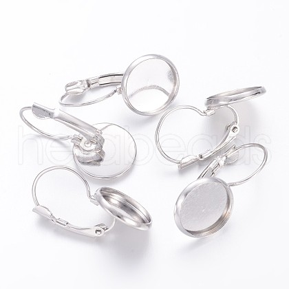 Brass Leverback Earring Findings KK-PH0026-04N-NF-1
