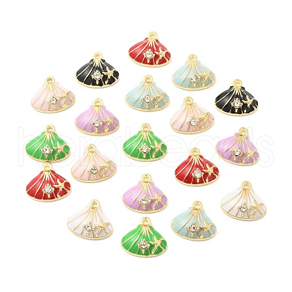 Alloy Enamel Charms FIND-U033-05G-1