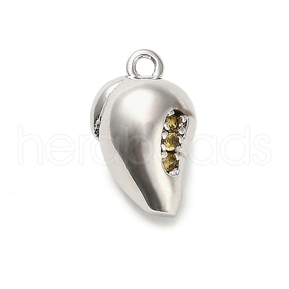 Brass Micro Pave Cubic Zirconia Pendants KK-L229-001P-08-1