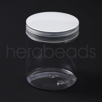 Transparent Plastic Jewelry Jar CON-TAC0007-02-1