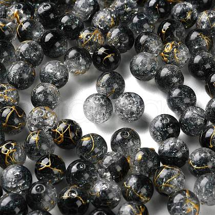 Transparent Crackle Acrylic Beads DACR-D300-01D-10mm-1