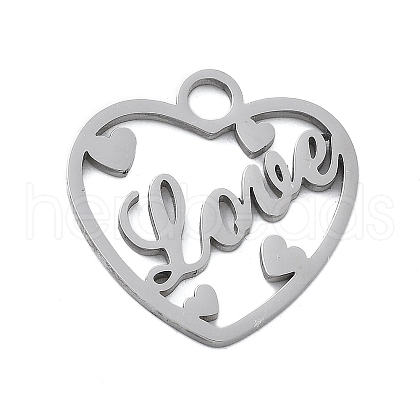 304 Stainless Steel Pendants STAS-I327-13P-1