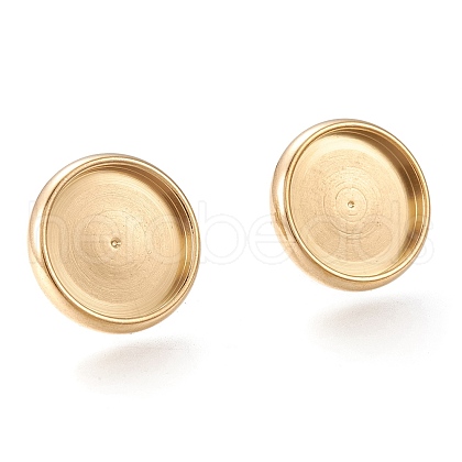 Ion Plating(IP) 304 Stainless Steel Stud Earring Settings STAS-I162-02E-G-1