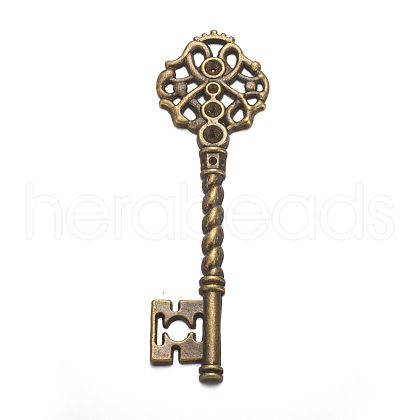 Key Tibetan Style Pendant Rhinestone Settings TIBEB-A101291-AB-FF-1
