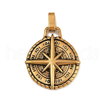 304 Stainless Steel Pendants STAS-V012-01AG-1