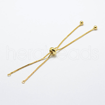 Rack Plating Brass Chain Bracelet Making X1-KK-A142-018G-1