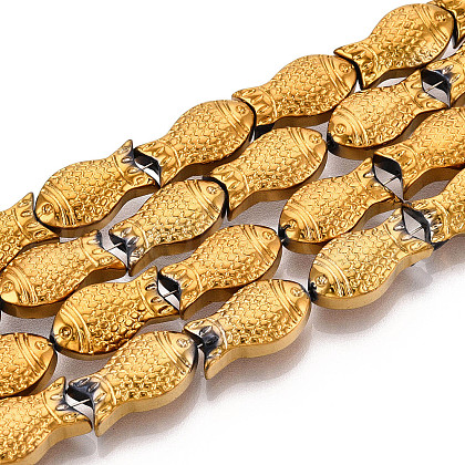 Electroplate Glass Beads Strands EGLA-T025-03G-1