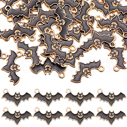 SUNNYCLUE 60Pcs Light Gold Plated Alloy Pendants ENAM-SC0005-21-1